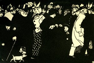 Die Strasse - Houtsnede door Félix Vallotton